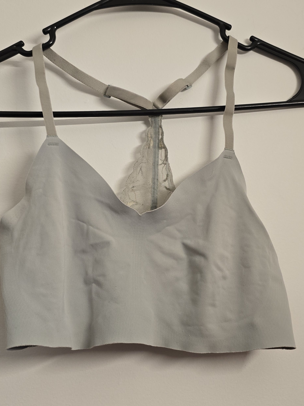 Seamless Lace-Back Bralette - Sage Green